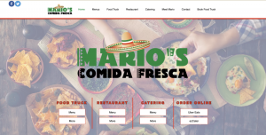 Mario's Comida Fresca homepage screenshot